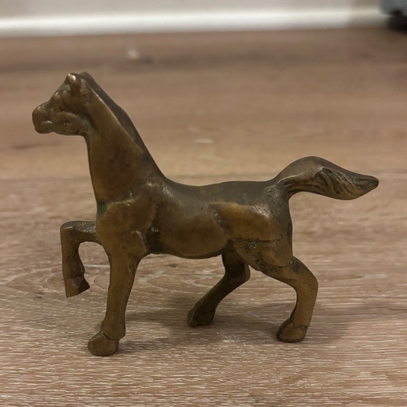 4” Vintage Brass Metal Horse Figurine Figure MCM - Picture 4 of 5